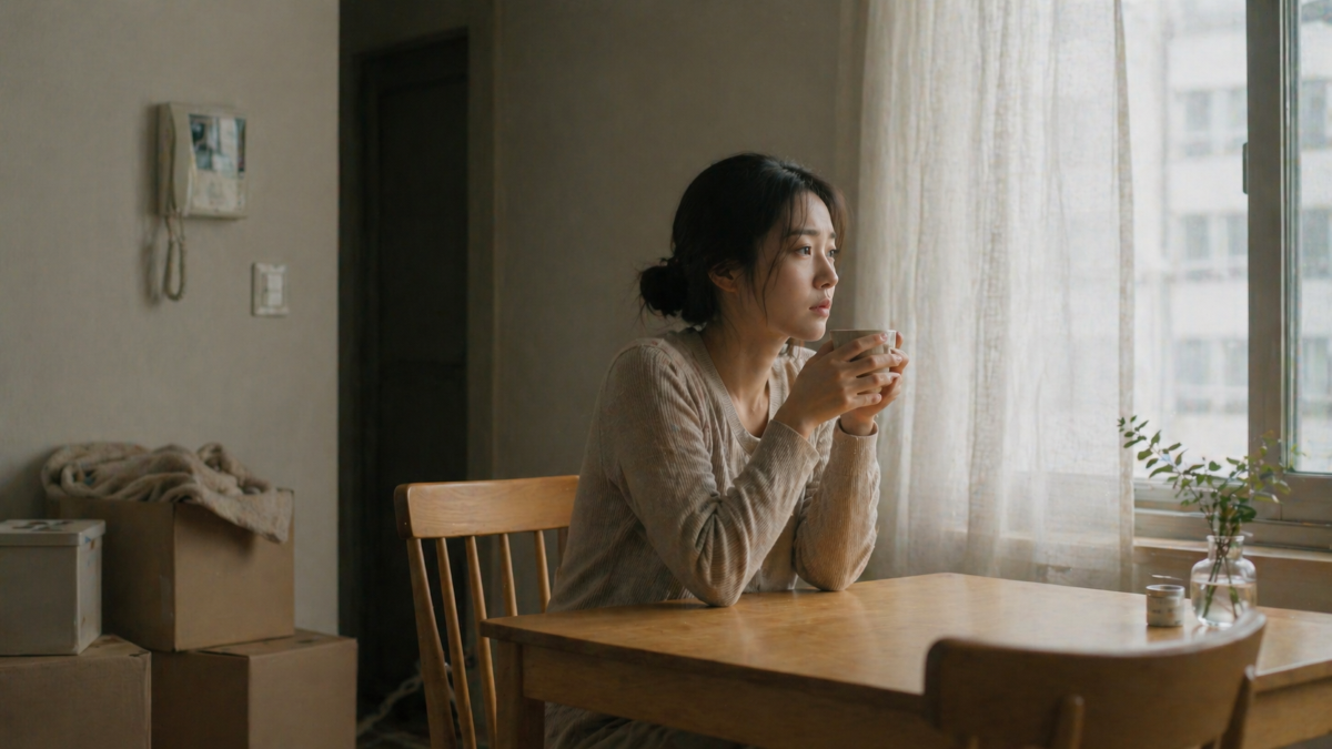 결혼을 앞두고 홀로 고민에 잠긴 예비 신부