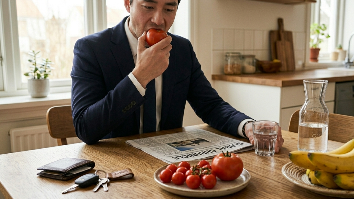 아침에 먹는 토마토
