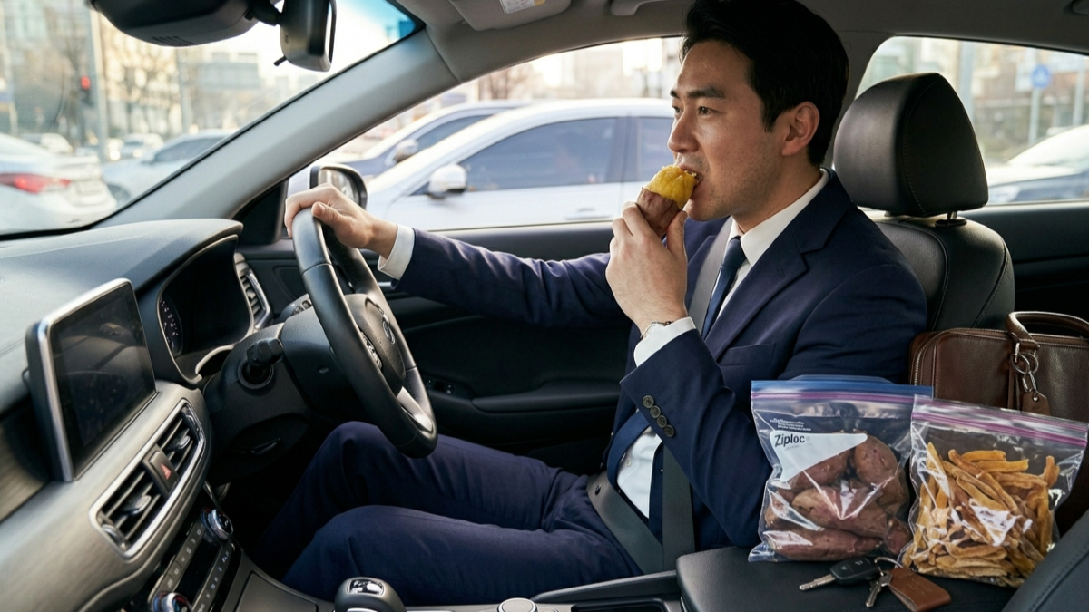 출근 전 먹는 고구마