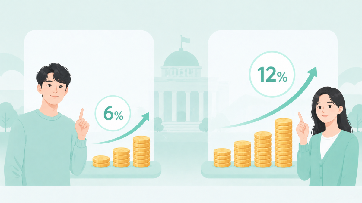 청년미래적금 기여금 - 일반형6%, 우대형 12%