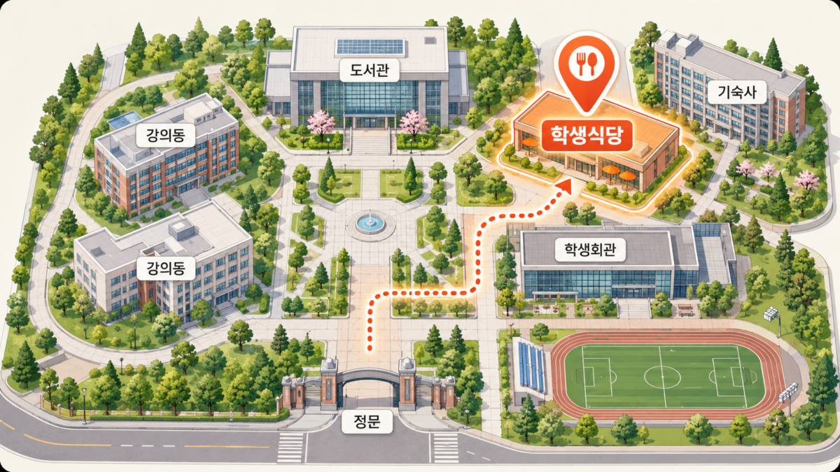 대학교 식당 지도
