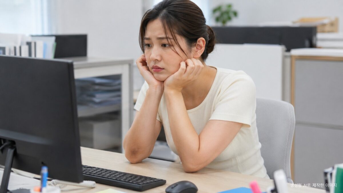 팔꿈치 까매지는 이유 턱 괴기