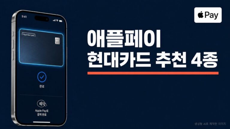 애플페이 현대카드 추천 4종, 연회비와 혜택 비교 총정리