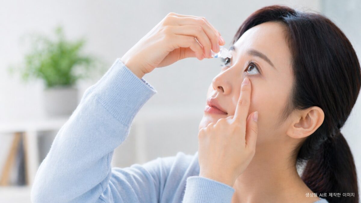 인공눈물을 눈에 넣는 올바른 사용법