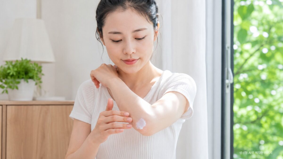 팔꿈치 착색 개선 방법 자외선 차단제 바르는 습관