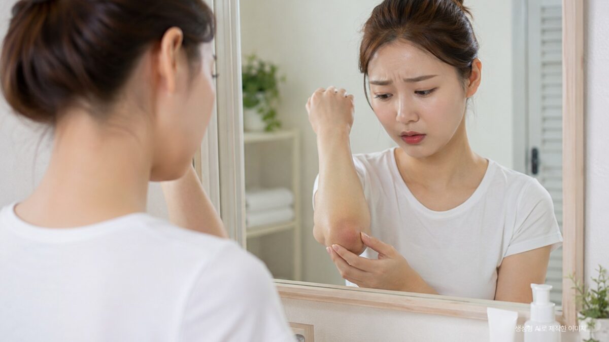 팔꿈치 하얘지는 법과 까만 팔꿈치 착색 관리 방법
