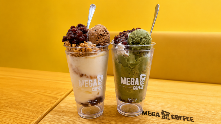 메가커피 컵빙수 후기｜팥빙 젤라또 파르페 vs 말차 젤라또 팥빙 파르페