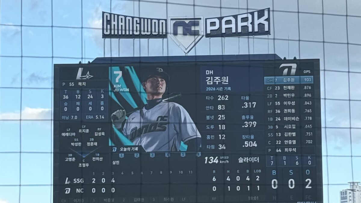 창원NC파크 전광판
