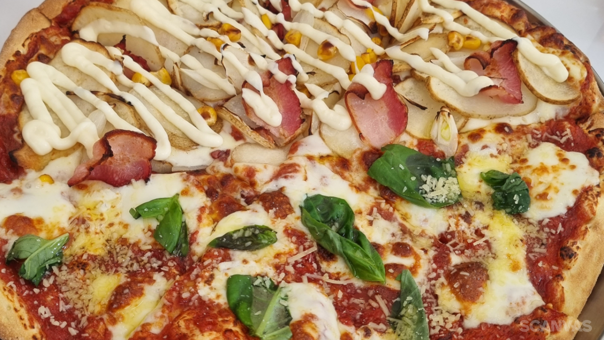 문래동 피자 맛집 엉클피자 포테이토 베이컨 마르게리타 하프앤하프 R사이즈